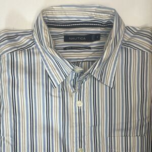 NAUTICA long sleeve striped men’s dress shirt
